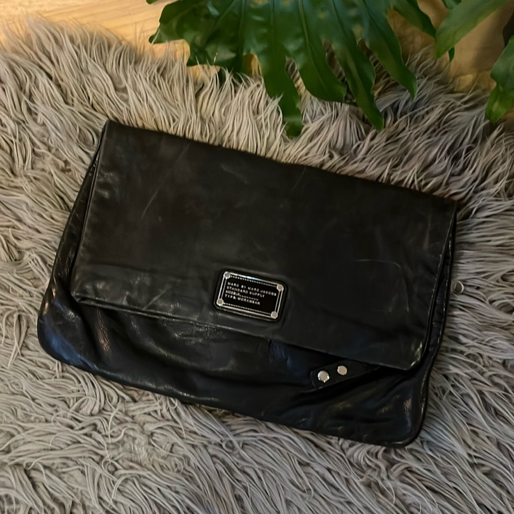 Marc by Marc Jacobs Leather Foldover Clutch